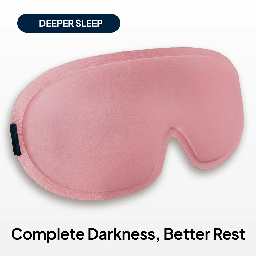 Pink Total Blackout 3D Sleep Mask designed for deeper, more restful sleep